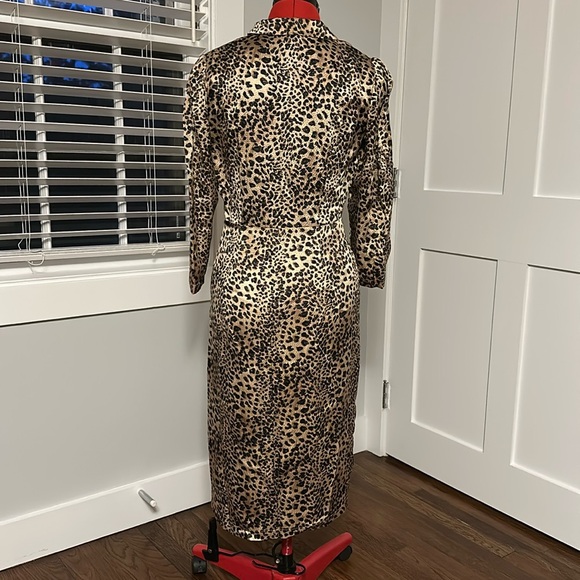 Rebecca Taylor Silk Leopard Print Dress, Size 2 - Picture 2 of 4
